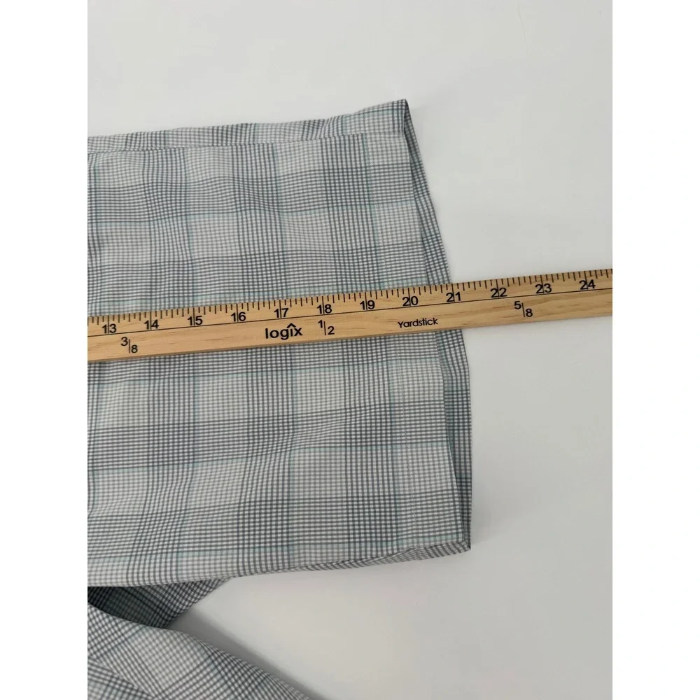 PGA Tour Mens Grey Plaid Golf Shorts Size 34 Stretch Flat Front Performance